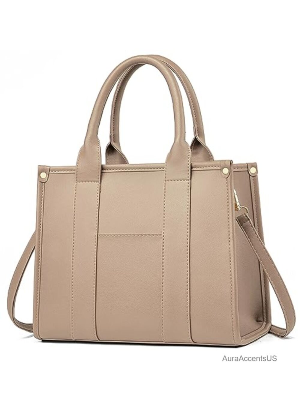 PU Leather Tote Bag Crossbody Purse Satchel Top Handle Zipper